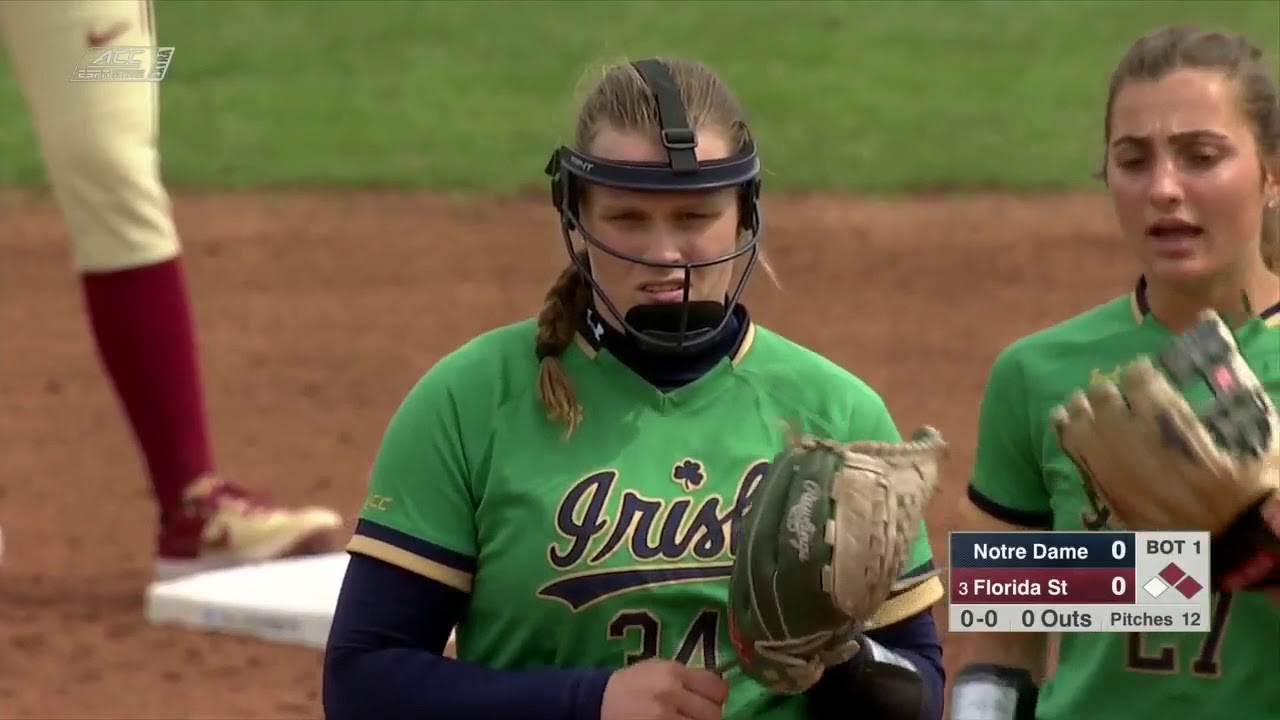 NCAA Softball 2019 : Notre Dame vs  #3 Florida State game 3  Mar 17