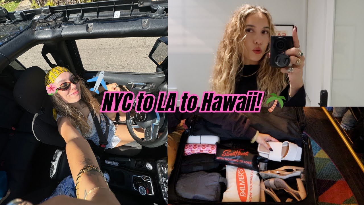 Из Нью-Йорка в Лос-Анджелес и на Гавайи 🌴🌺 (собираю вещи, делаю прическу, тур Airbnb!)