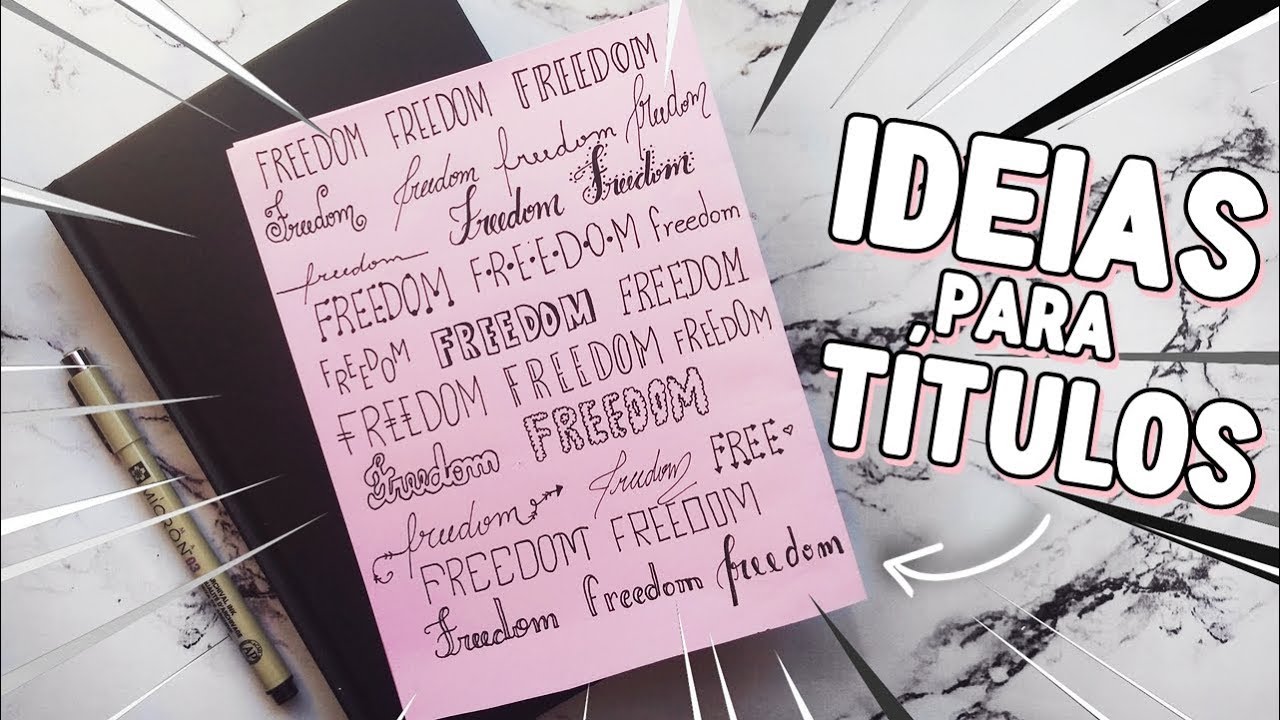 FONTES PARA T&Iacute;TULOS EM BULLET JOURNAL E CADERNOS