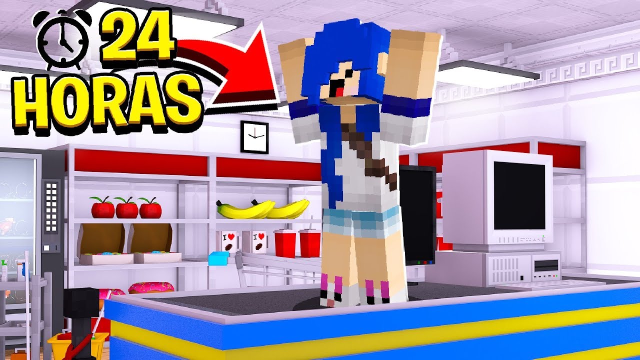 PASSEI A NOITE PRESA DENTRO DO SUPERMERCADO!!! (MINECRAFT)