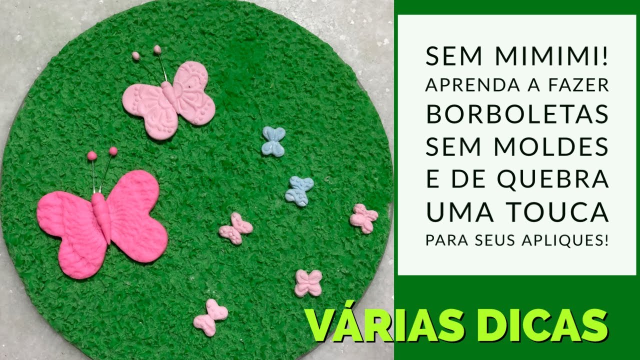 Borboletas de Biscuit sem moldes