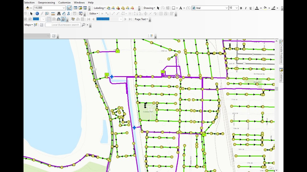 Geometric Network Analysis (Flow Direction) In Arc GIS