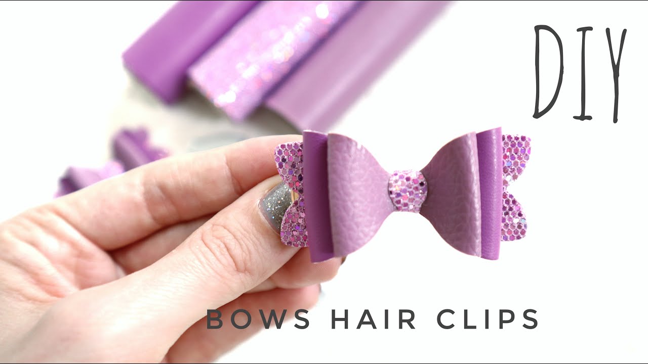 DIY fabric faux leather bows with cutting machine