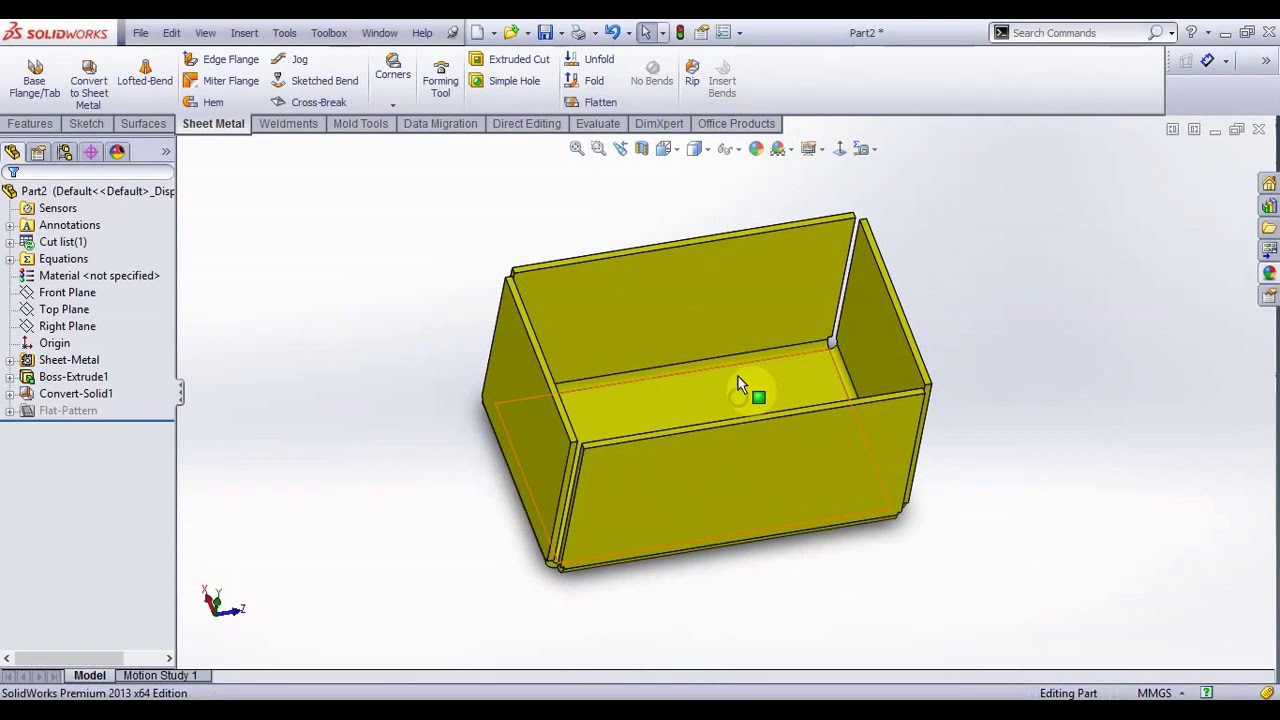 simple solid to sheet metal practice work in solidworks | Design & Technical Guru Ji