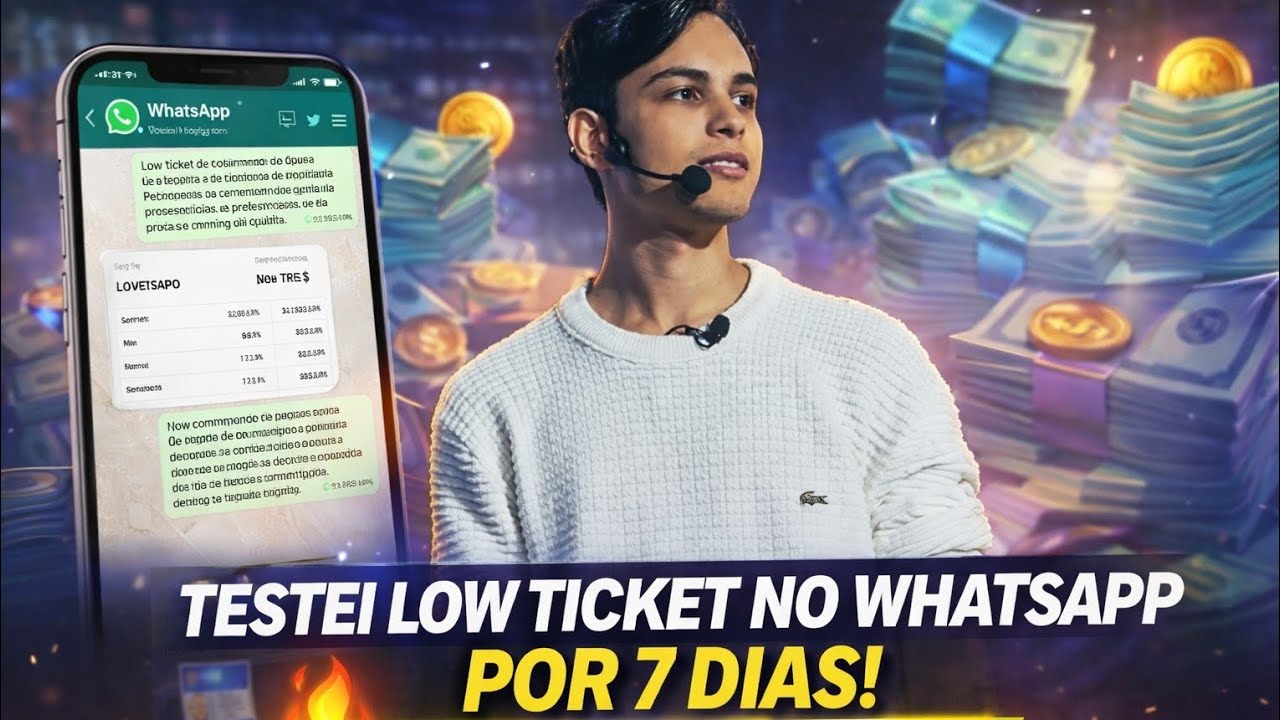 TESTEI LOW TICKET NO WHATSAPP POR 7 DIAS E OLHA NO QUE DEU (RESULTADOS REAIS)