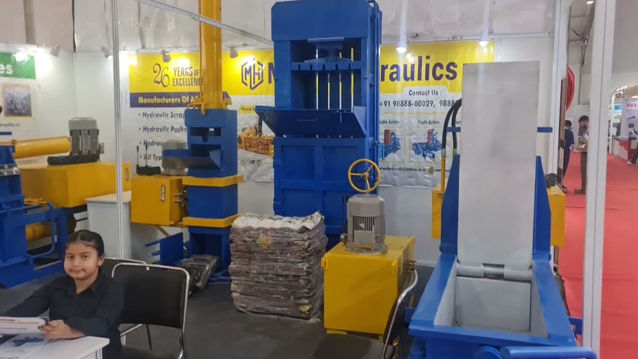 Metal Scrap Baling Press Machine Exibition Video