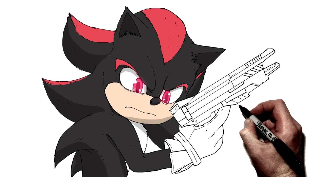 How To Draw Shadow Gun | Step By Step | Sonic 3