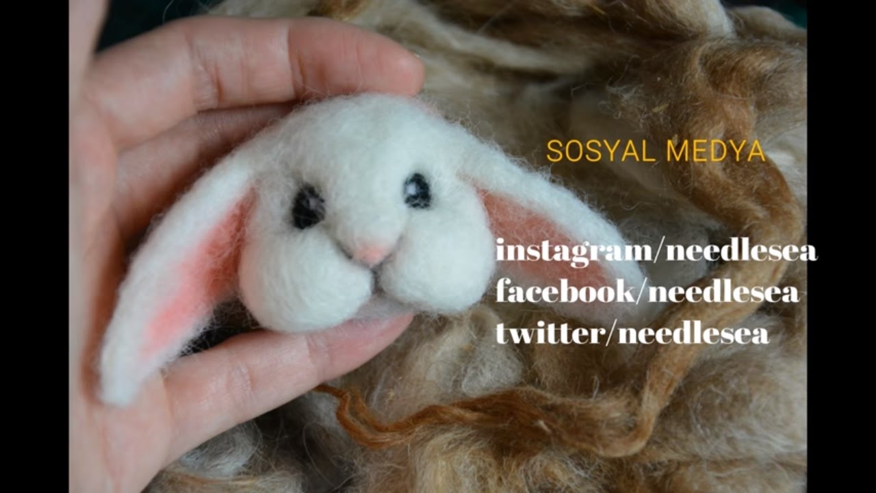 Keçe İğneleme Tavşan-1/Needle felted Bunny-1