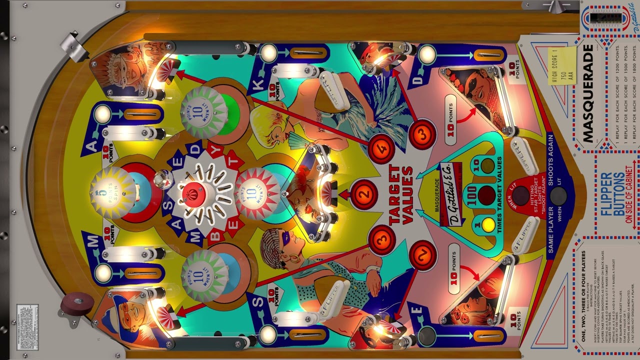 Masquerade (Gottlieb 1966) VPX