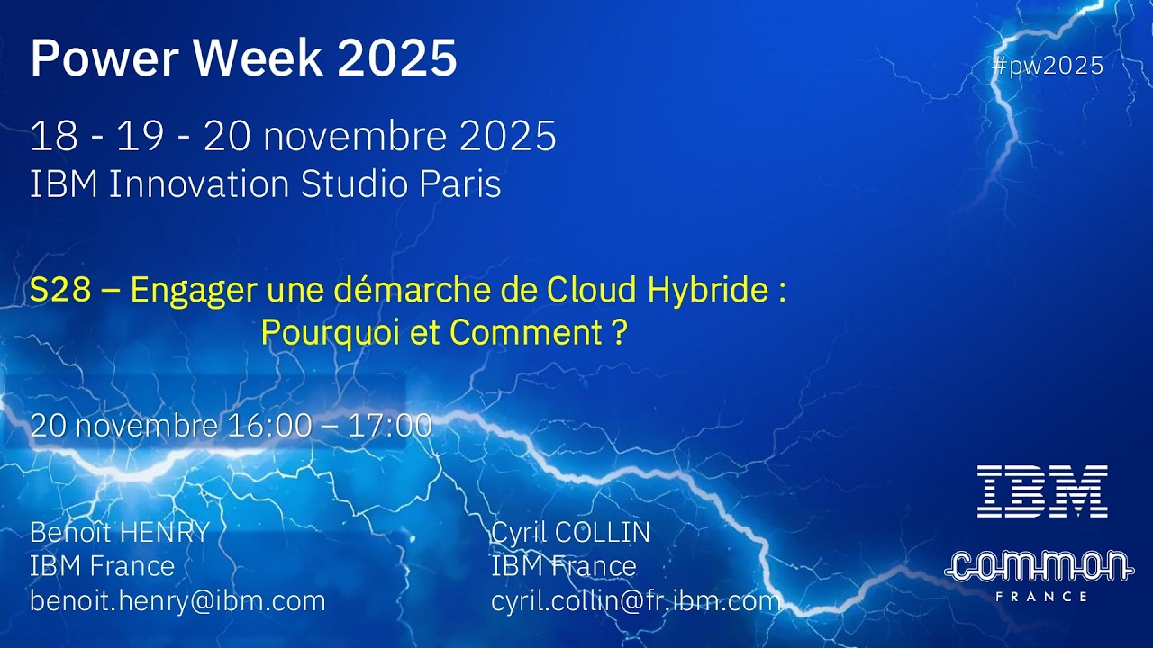 Power Week 2025 - S28 - Engager une démarche de Cloud Hybride – Pourquoi et comment ?