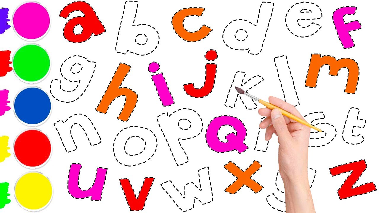 Alphabet Phonics Song // Drawing Small Letter Alphabet A to Z for Beginners // ABC for Kids