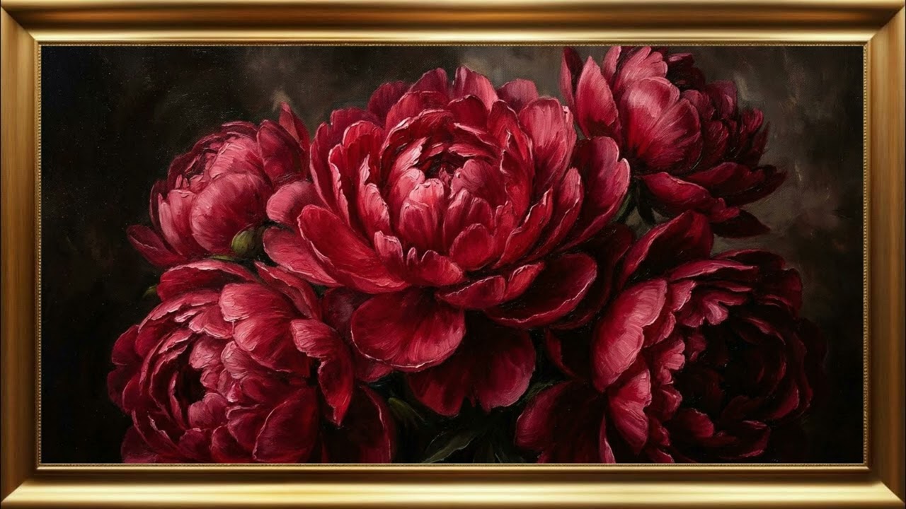 Luxury Dining Room Oil Painting | TV Art Screensaver for Home Decor | 2 HOUR 4K