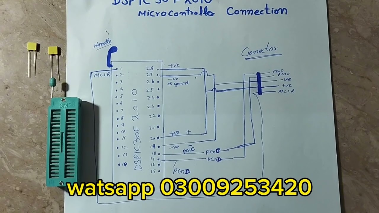 DSPIC30F2010 Micro controller connection and ready for programing