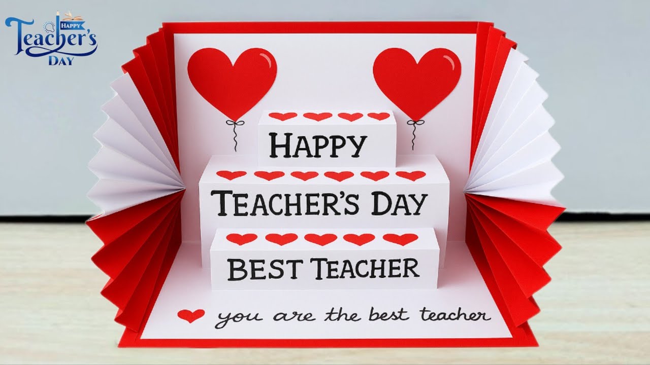 DIY - Teacher's day pop-up card ideas //Happy teacher's day greeting card handmade