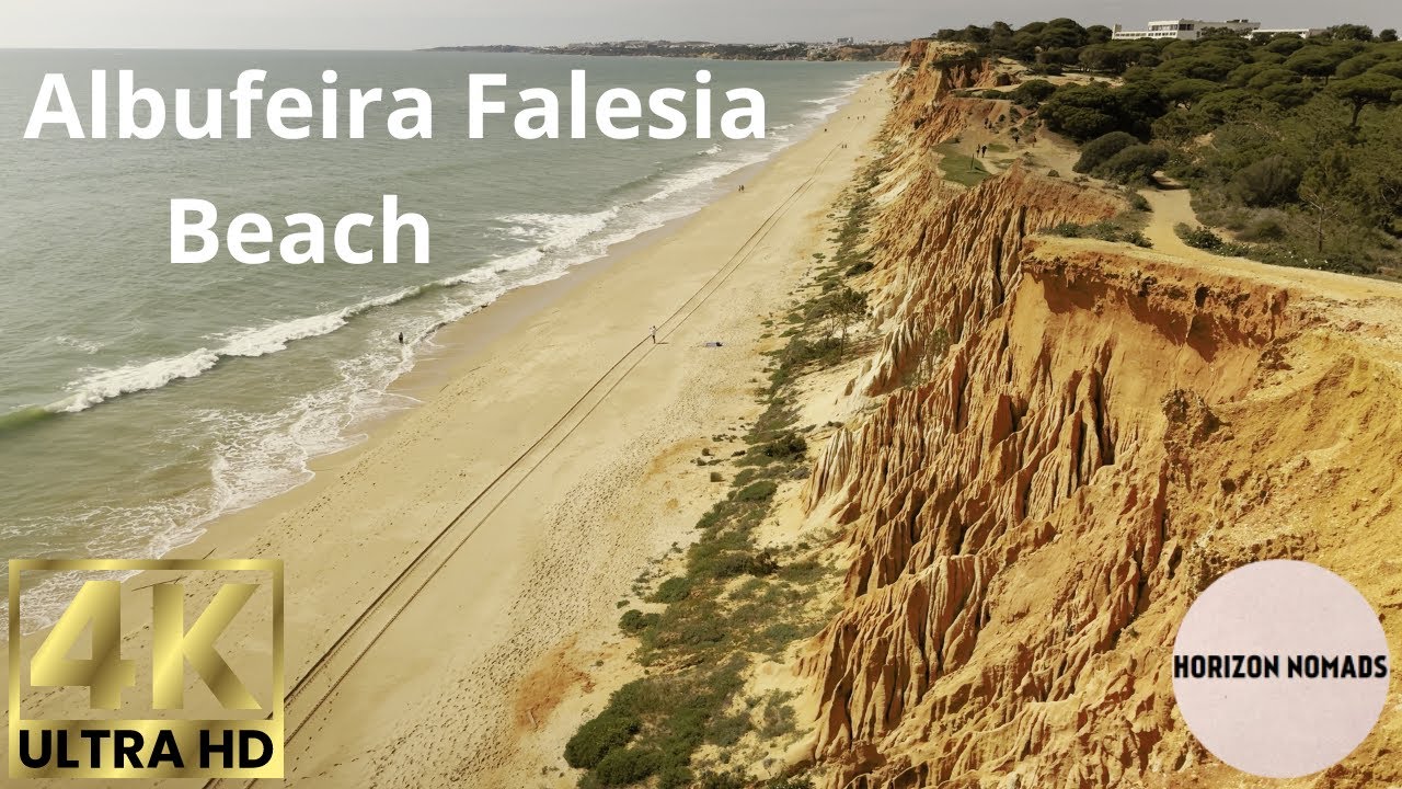 The beach that ranked #1 in the world 2024. Portugal, a walk along Falesia Beach. 4K 60fps