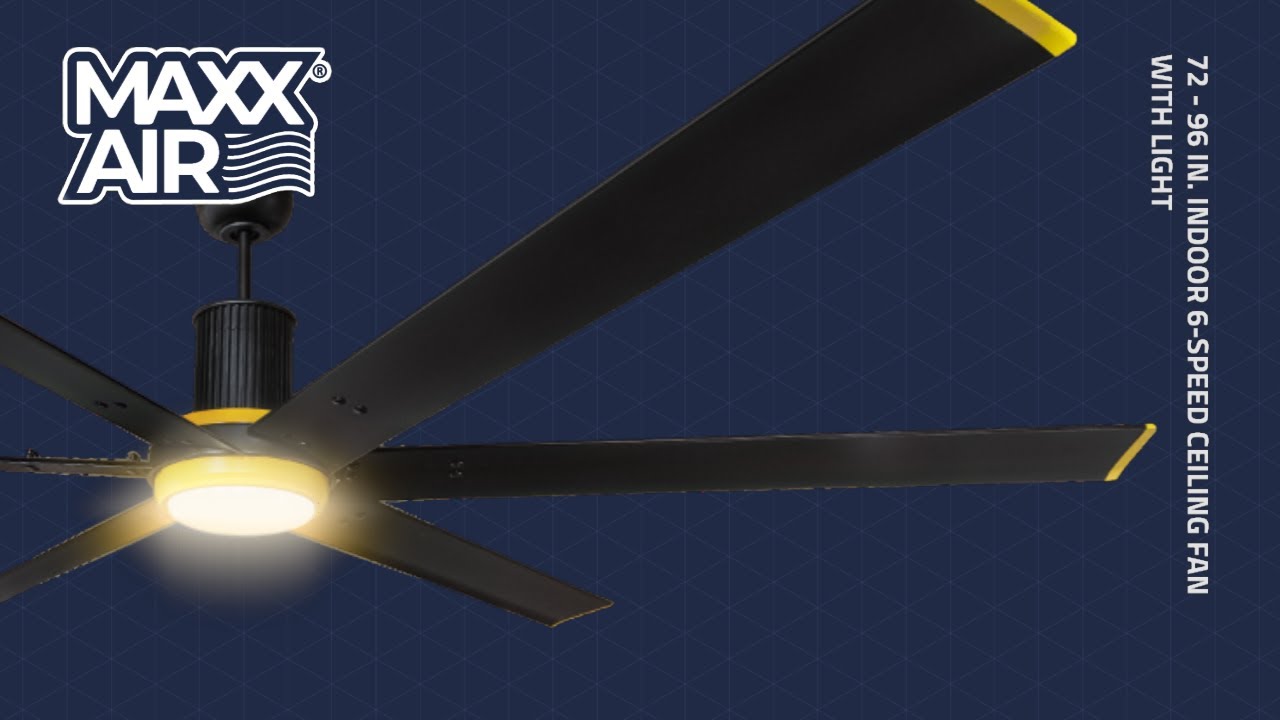 Maxx Air ICF1030 Series - Installation - 72 - 96 In. Indoor 6-Speed Ceiling Fan with Light