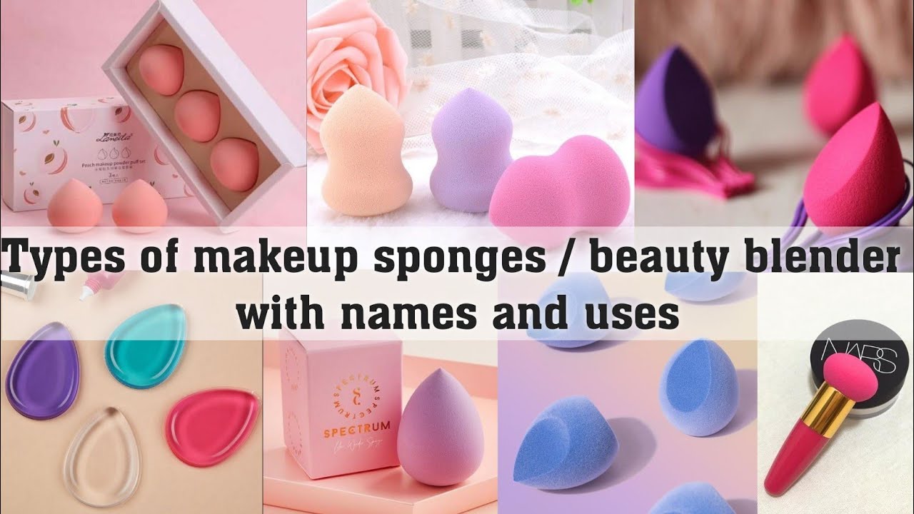 Types of beauty blender with their name & uses|| Types of make sponges with names ||THE TRENDY GIRL