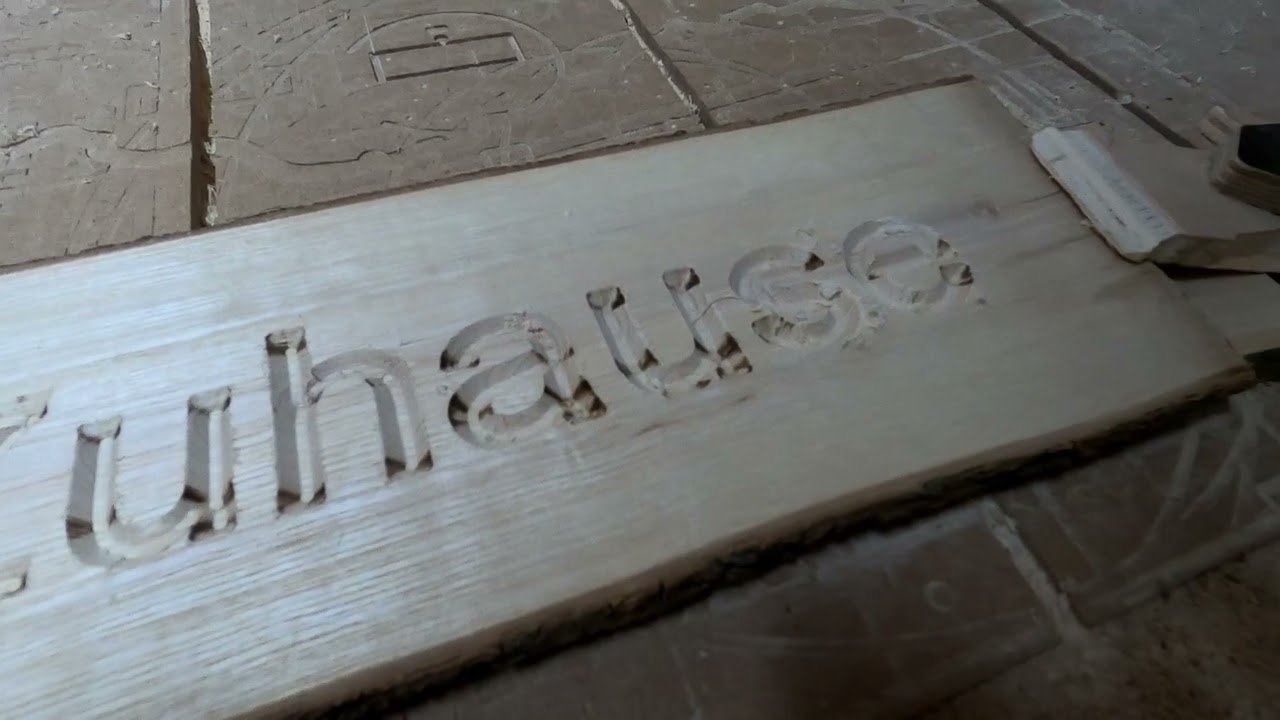 Estlcam Carve: Zuhause-Schild fräsen (90° Kegelfräser) – Einstellungen
