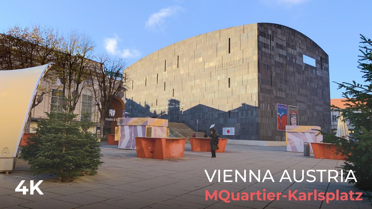 Vienna | Austria | Europe 2022 Walk: MuseumsQuartier - Karlsplatz | 4K HDR