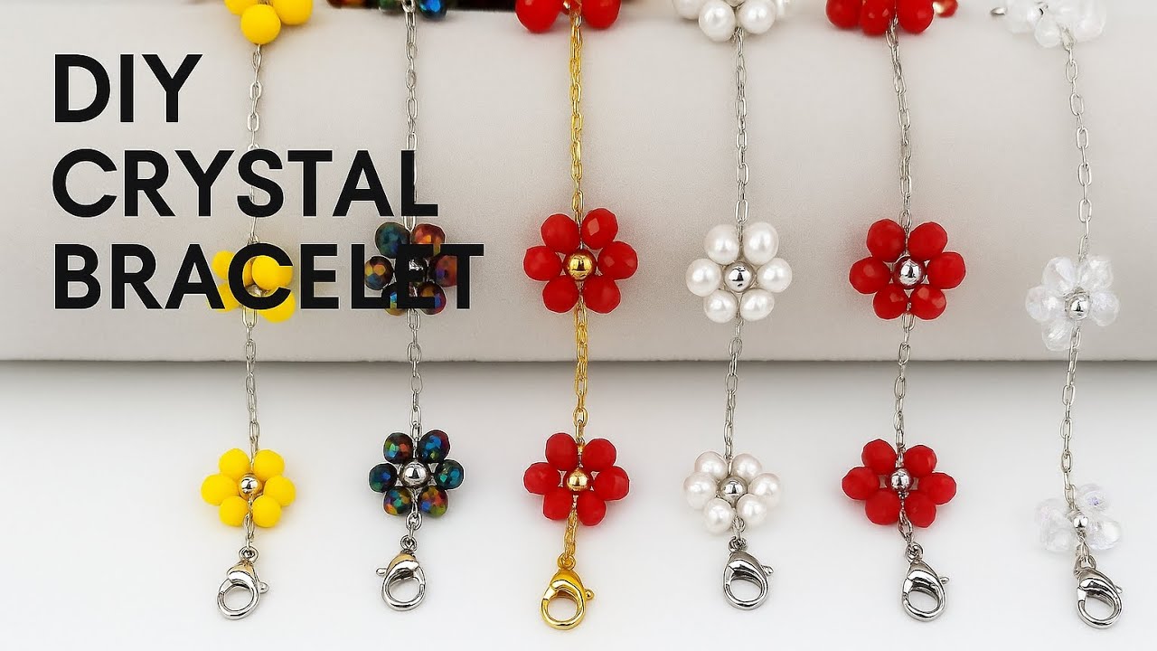 How to Make a Crystal Bracelet?چطوری دستبند کریستالی بسازیم@toozmonjogh #diy #handmade #beads #منجوق
