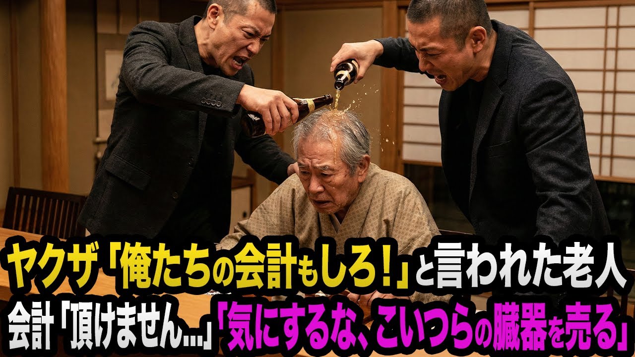 ヤクザが料亭で「俺たちの会計もしろや」「断ったら組長呼ぶわ」→会計「組長からお代は頂けません」「こいつらの臓器を売るから気にするな」