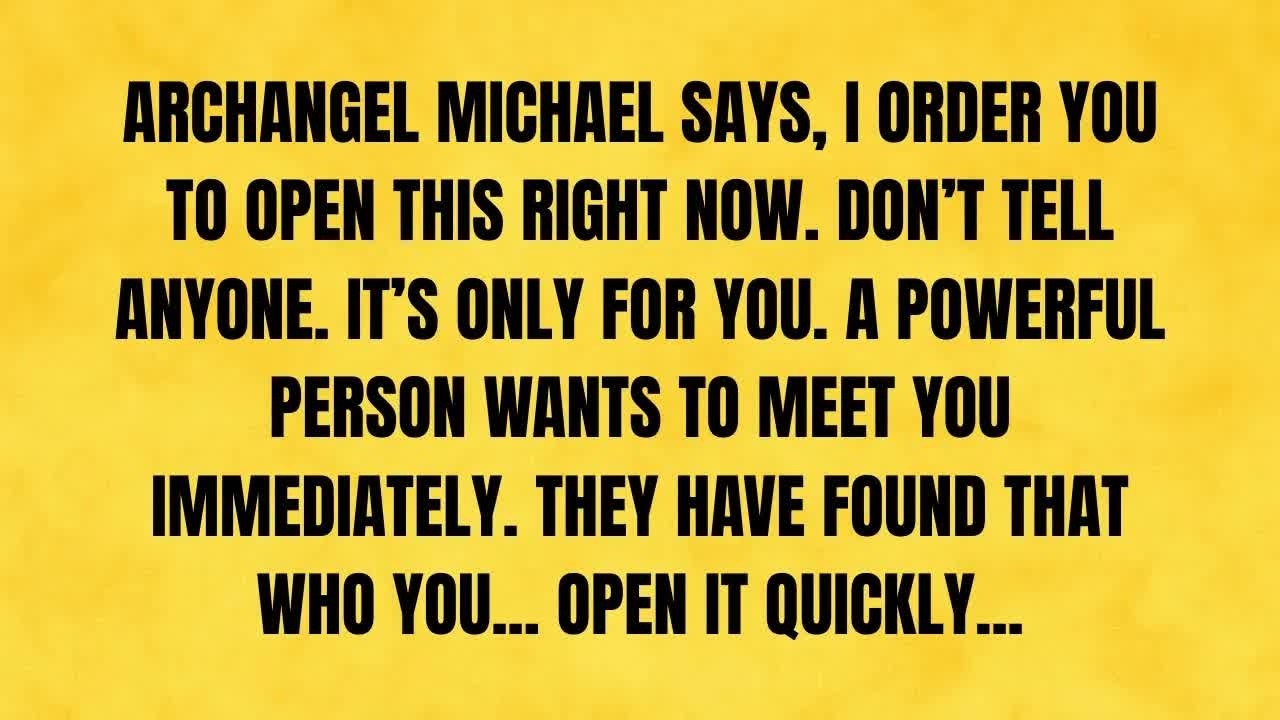 🔴 ARCHANGEL MICHAEL SAYS, I ORDER YOU TO