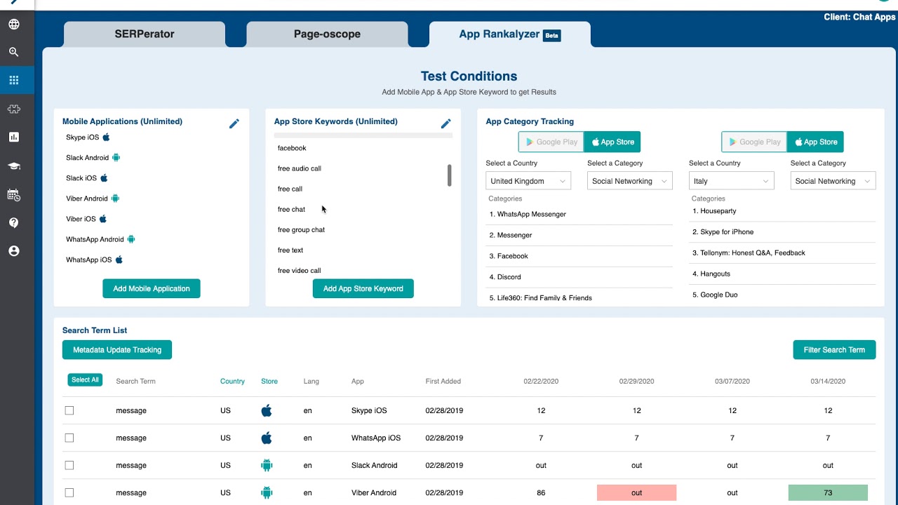 How to get started with the MobileMoxie App Rankalyzer