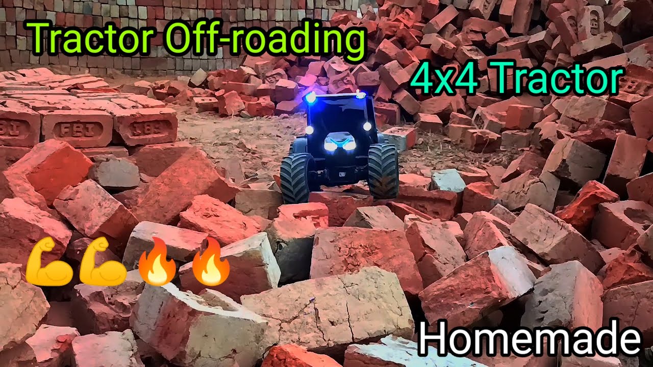 Diy Tractor Off-roading 4x4 Tractor power full🚜💪💪 remote control tractor Homemade
