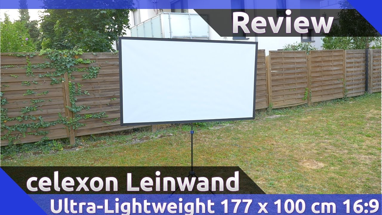 Celexon Beamer Leinwand Stativ Ultra-lightweight 177x100cm  mobiler Einsatz 🎬 Review (2020)