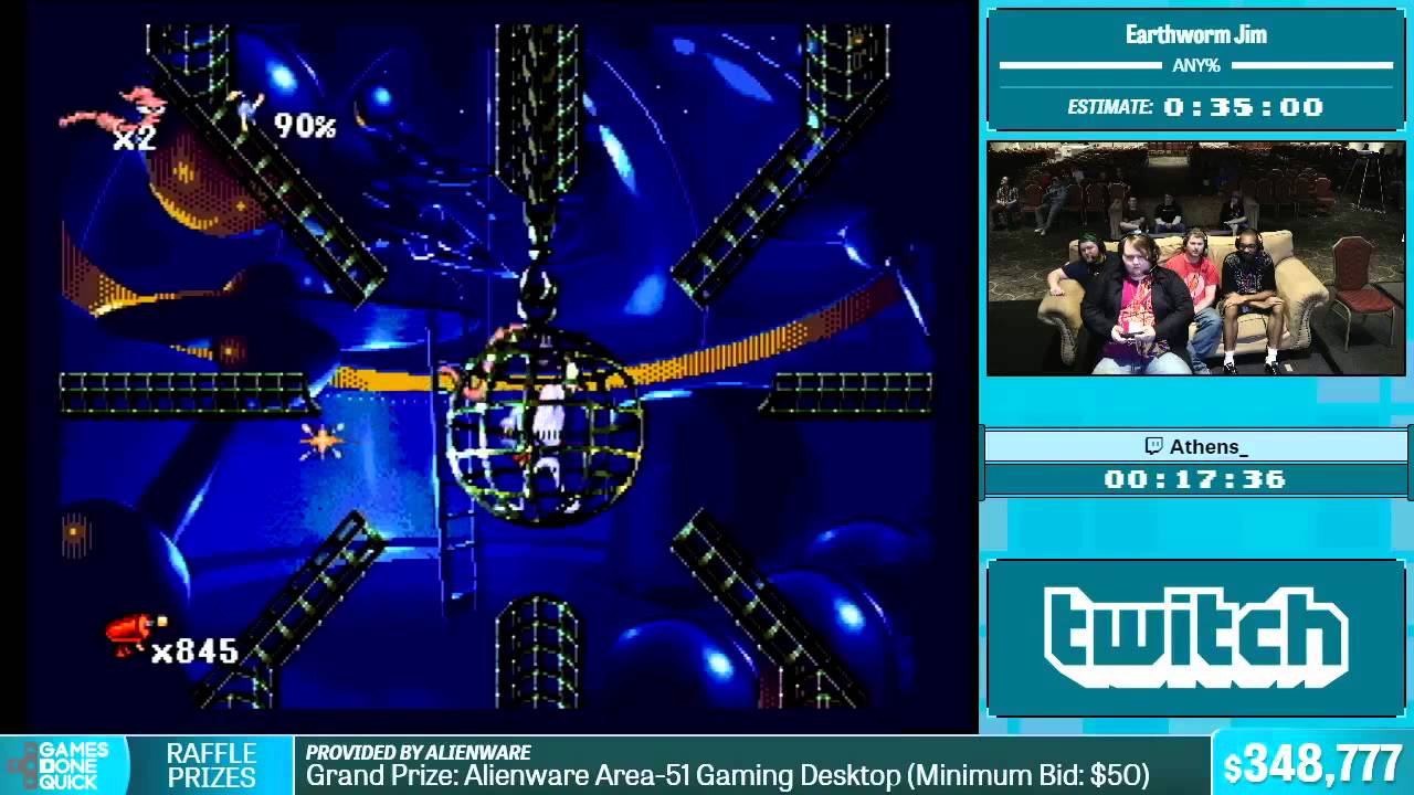 Earthworm Jim by Athens_ in 32:55 - Summer Games Done Quick 2015 - Part 74