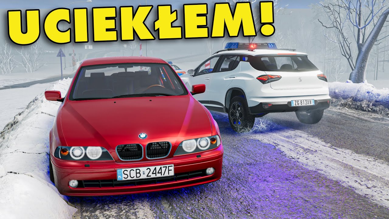 UCIEKAM PRZED POLICJĄ W POLSKIM MIEŚCIE PEŁNYM ŚNIEGU - Hogaty w BEAMNG.DRIVE