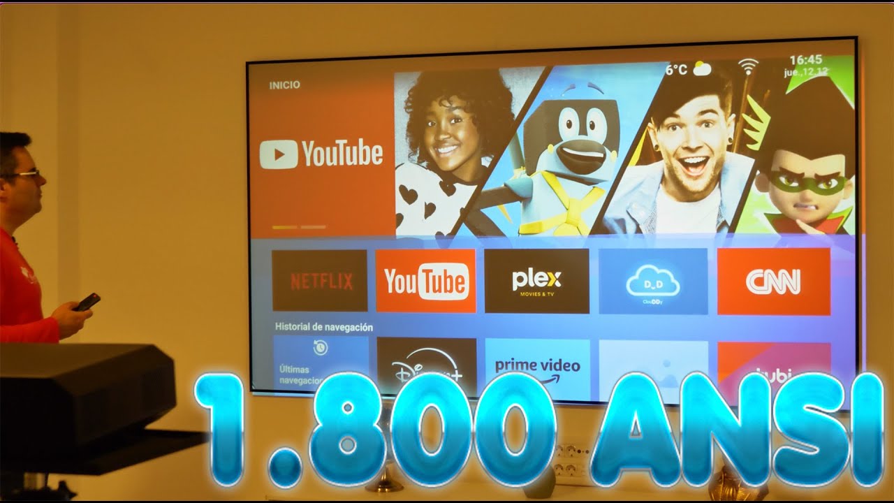 Proyector LED LCD MÁS LUMINOSO de la HISTORIA con 1.800 ANSI lúmenes Unicview K5000 Increíble!!