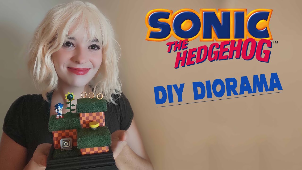 How i made my sonic diorama (green hill zone) - ASMR