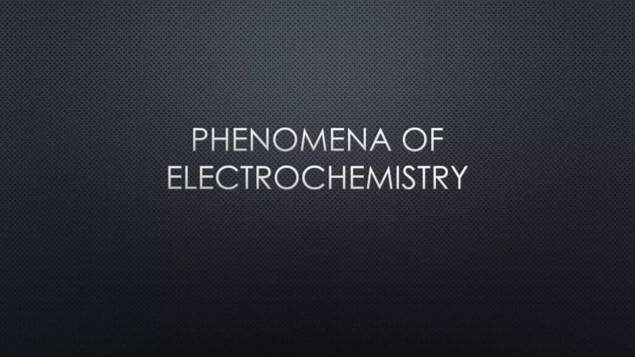 MME3101- Material degradation - Phenomena of Electrochemistry