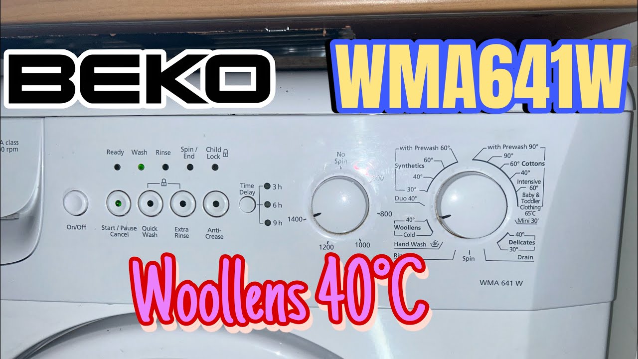 Beko WMA641W - Woollens 40ºC