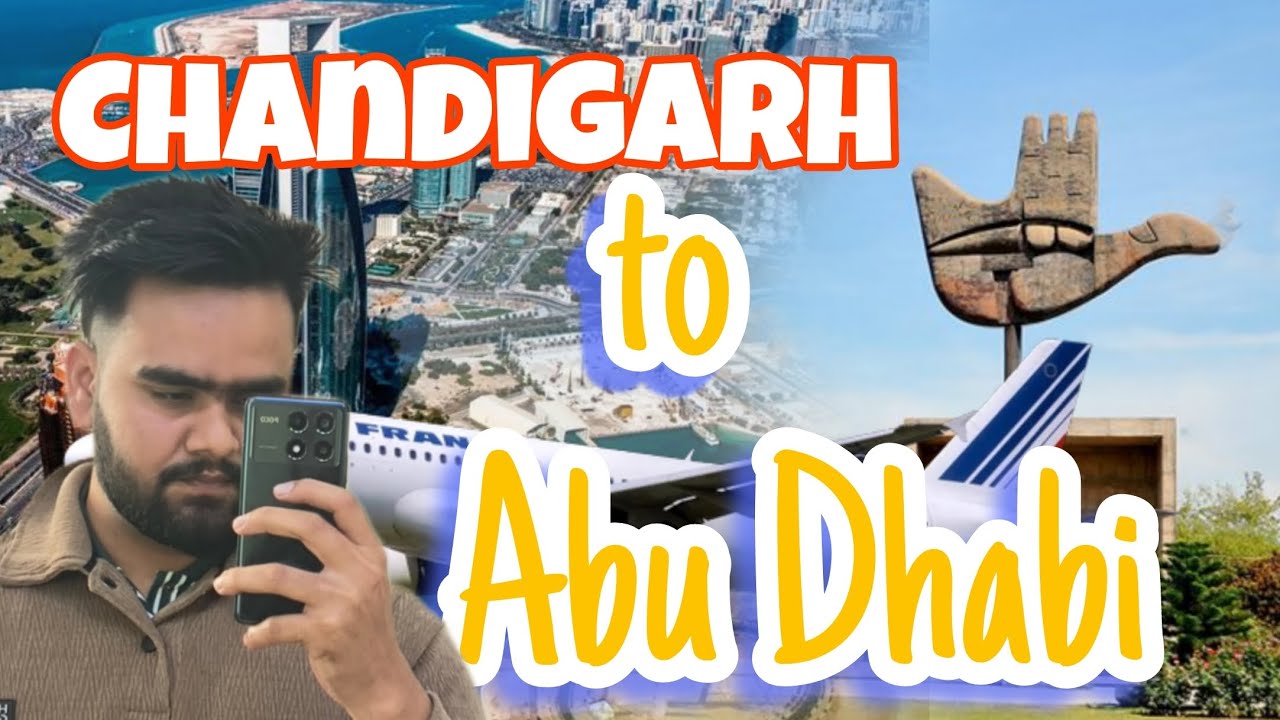 Chandigarh to Abu Dhabi My first international flight #abudhabi #uae #chandigarh