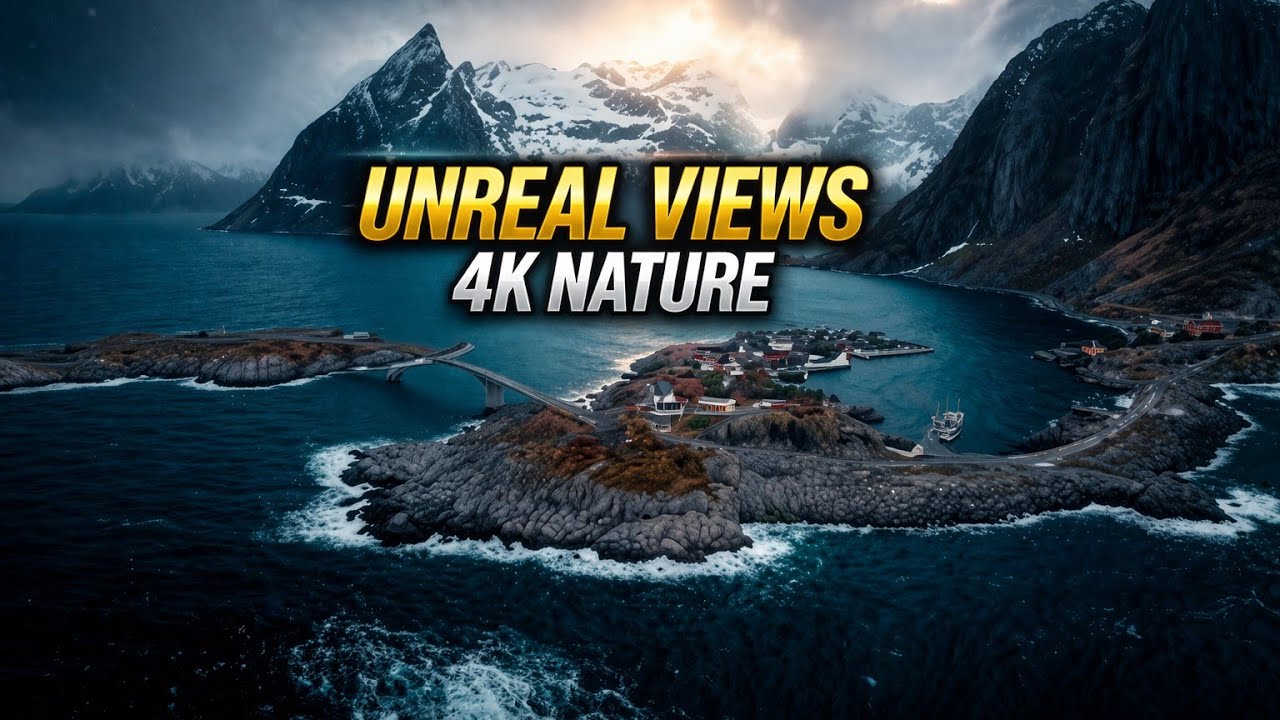 4K Ultra HD Nature Scenery + Relaxing Piano Music | Meditation, Sleep, Study