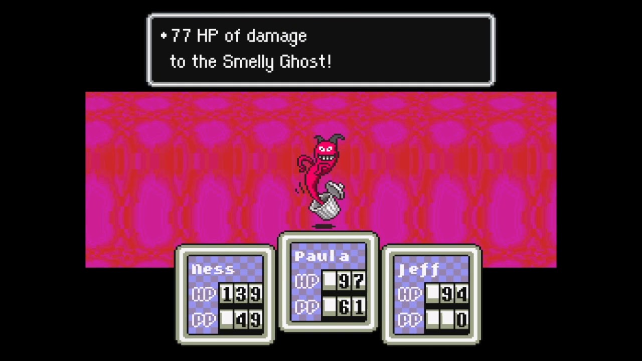 Earthbound Smelly Ghost Fight