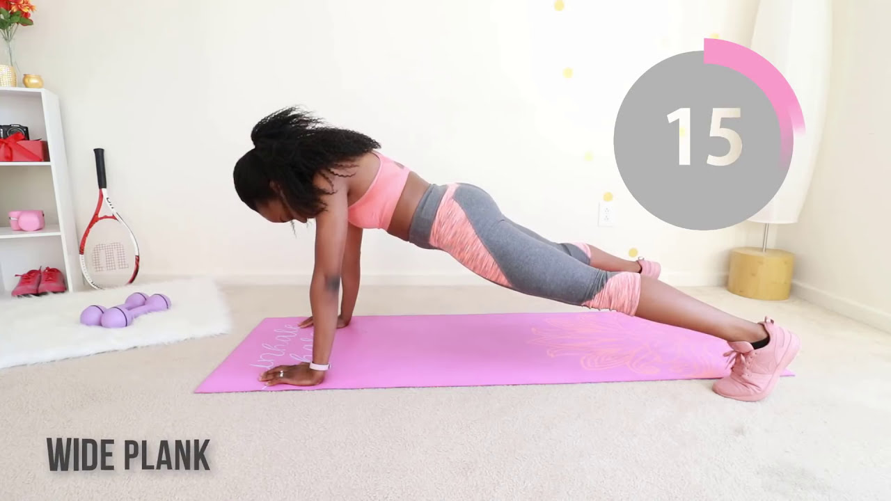 5-MINUTE WORKOUT w/ 7 PLANK EXERCISES | Tone Up Your Waist, Back & Core - Full Home Workout Routine