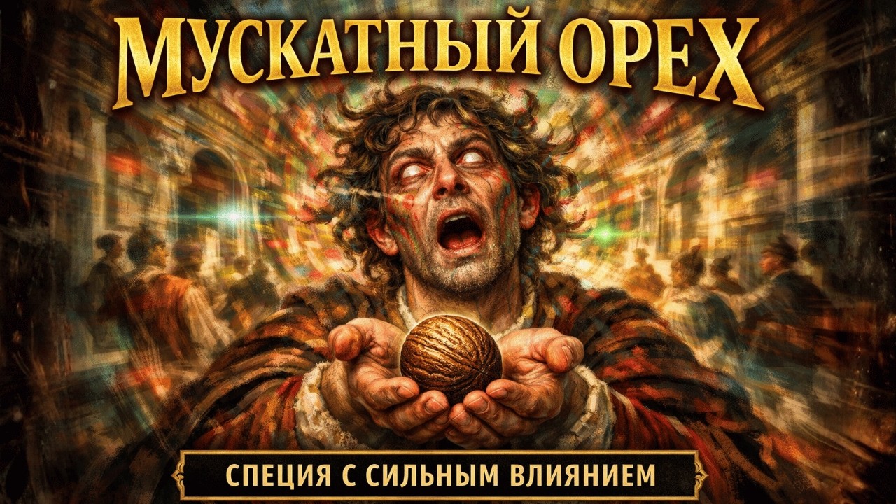 Полная история МУСКАТНОГО ОРЕХА: галлюциноген с твоей кухни. Специя безумия | История для сна