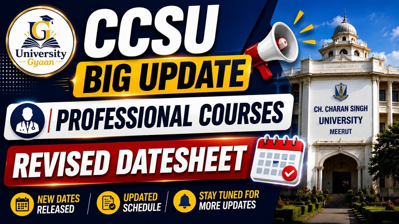 CCSU Professional Courses Revised Datesheet Released 🔥 Big Update