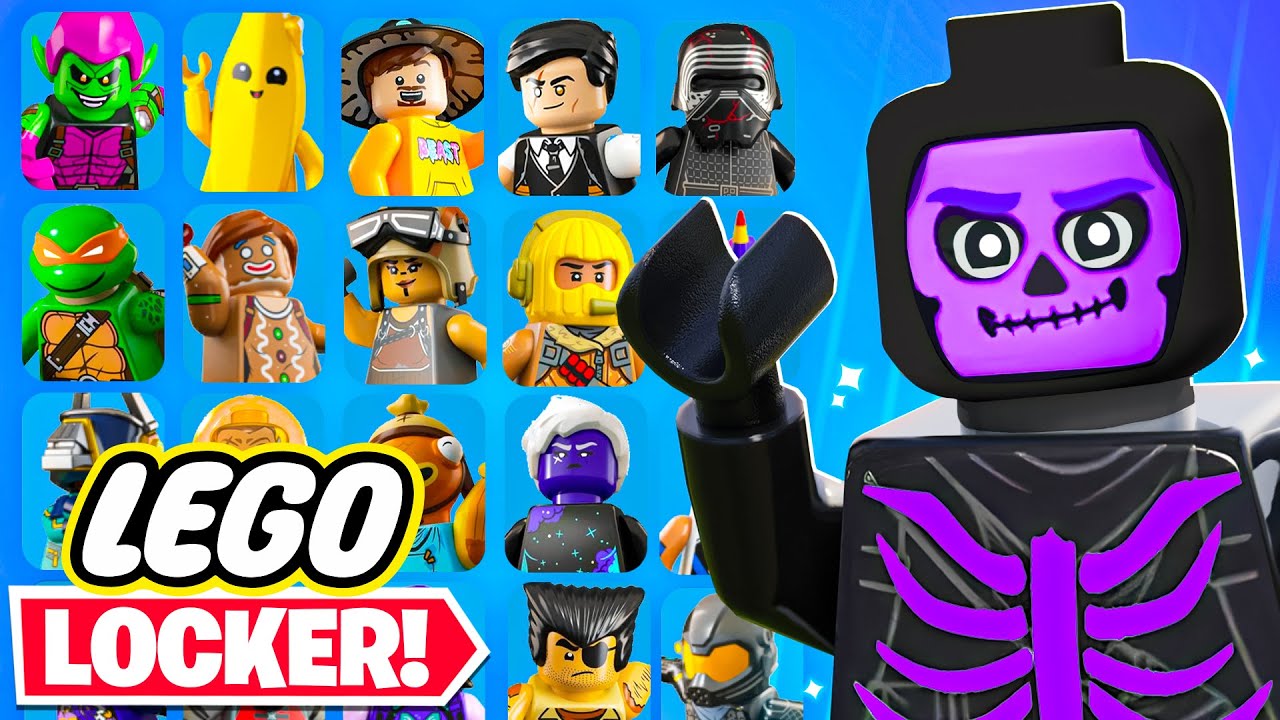 Kyro's $50,000 Fortnite LEGO Locker Tour.. (RARE SKINS)
