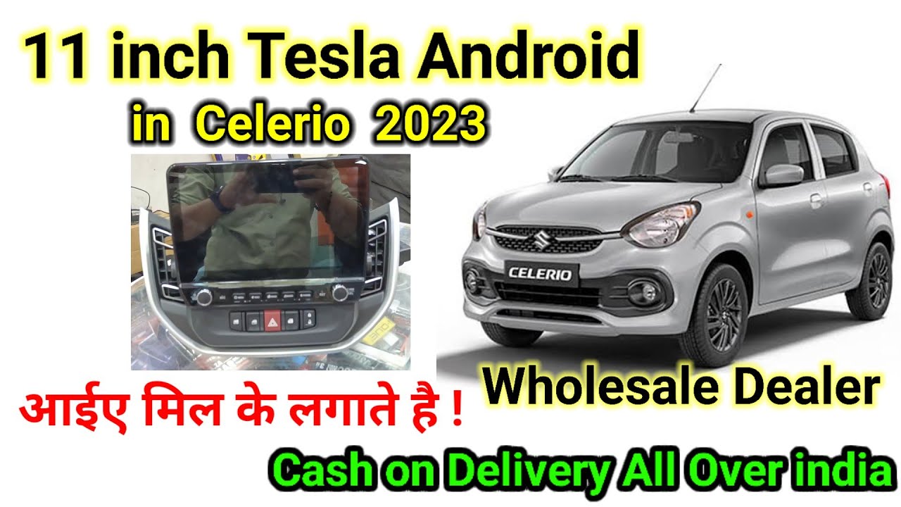 Tesla Android 11 inch in New Celerio 2023 | Tesla Car Android Screen installation in Maruti Suzuki