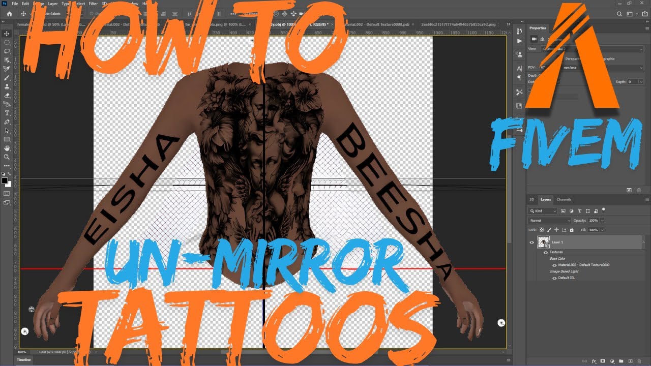 How To UN-MIRROR TATTOOS For FiveM & GTA