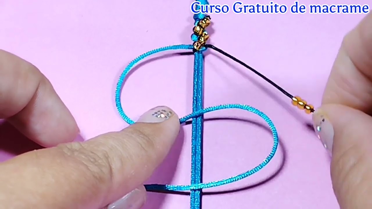 Como hacer pulsera hermosa con mostacillas ¿Reconoces el nudo que aplicamos ?