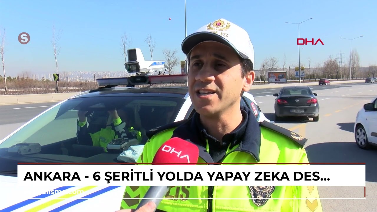 ANKARA - 6 şeritli yolda yapay zeka destekli hız ihlali tespiti