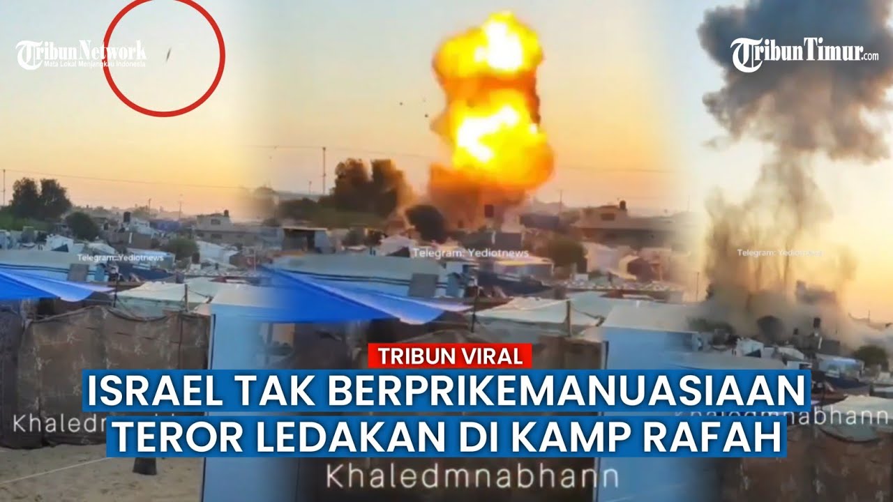 DUARRR! Takbir LAILAHAILLALLAH Warga Gaza Bergaung saat Israel Bombardir Kamp Rafah