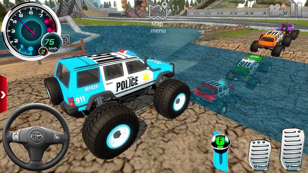 Juegos De Carros Police Monster Truck Impossible Driver Car Extreme Racing For Android Mud Gameplay