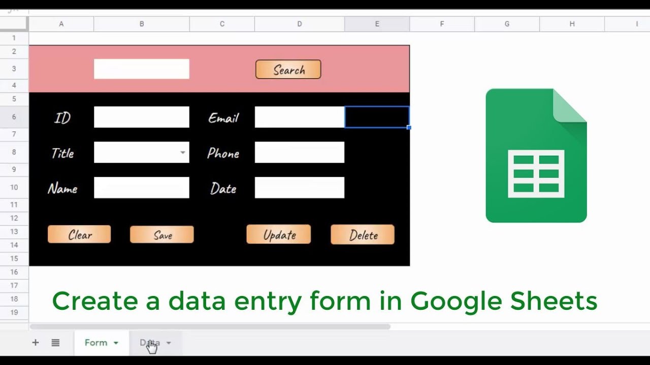 Создайте форму ввода данных в Google Таблицах