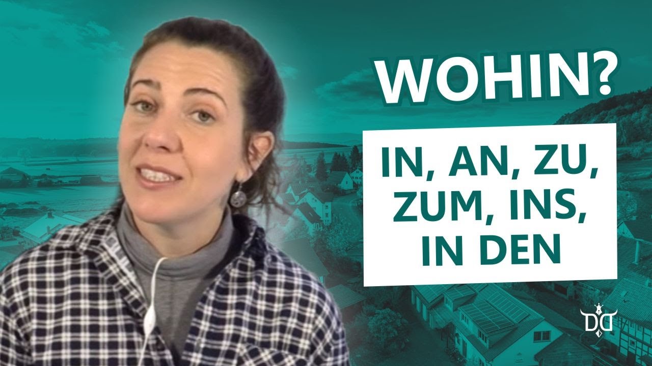 Preposições em Alemão | Wohin - in, an, zu, zum, ins, in den #alemaodeverdade #estudealemão